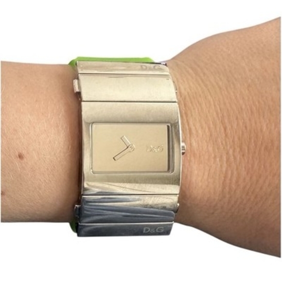 Dolce & Gabbana D&G Stainless Steel Watch Blue Leather Green Rubber Straps 3ATM main image 13